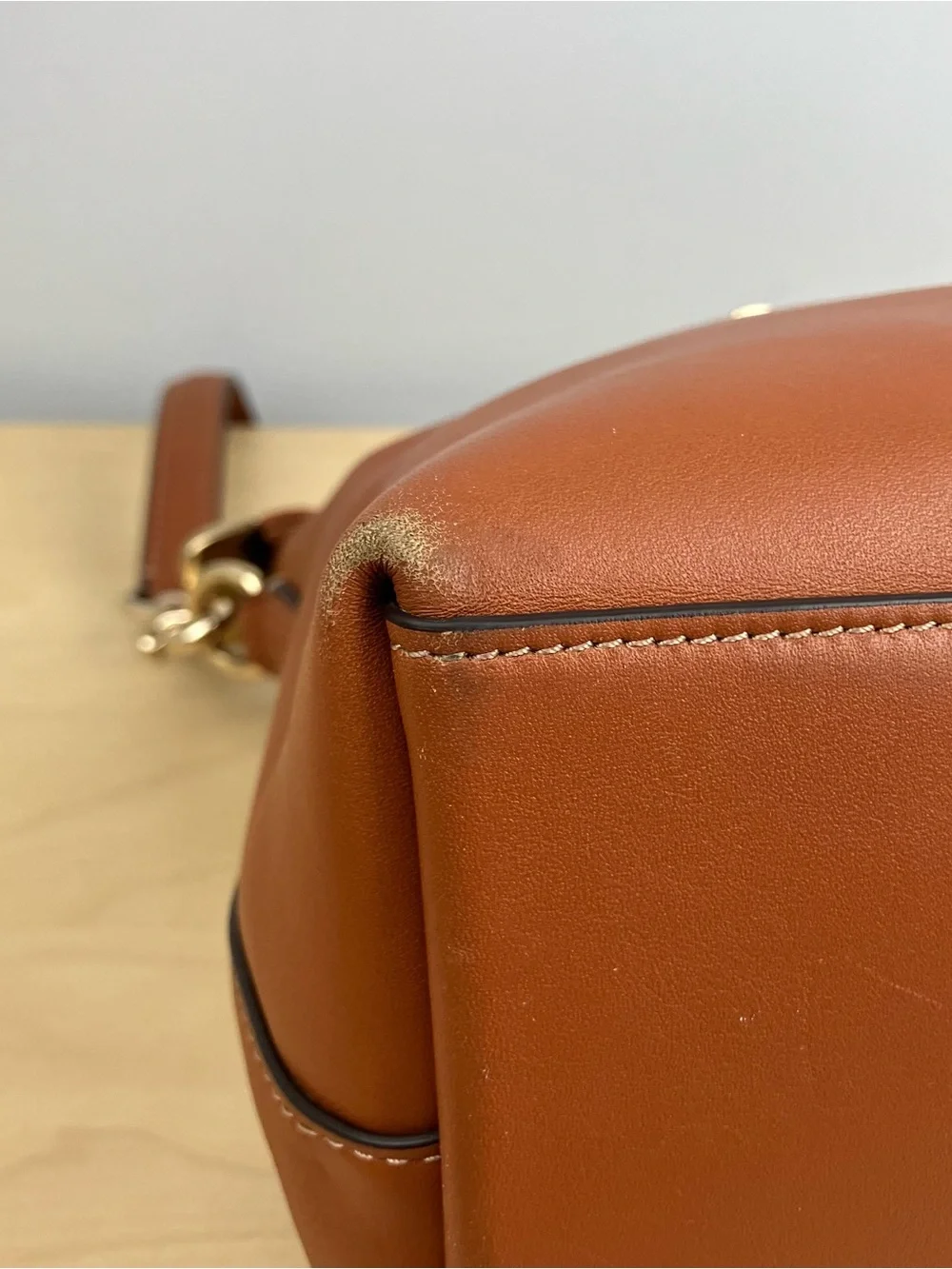 Coach CBM11 Georgia Satchel Bag Purse Smooth Brown Leather W/ Matching Wallet